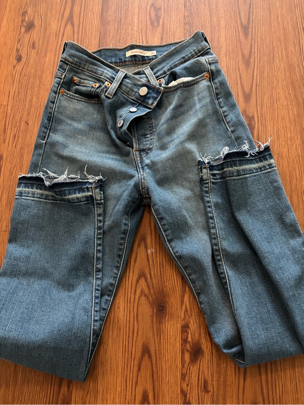 Levi's Distressed Blue Women's Jeans